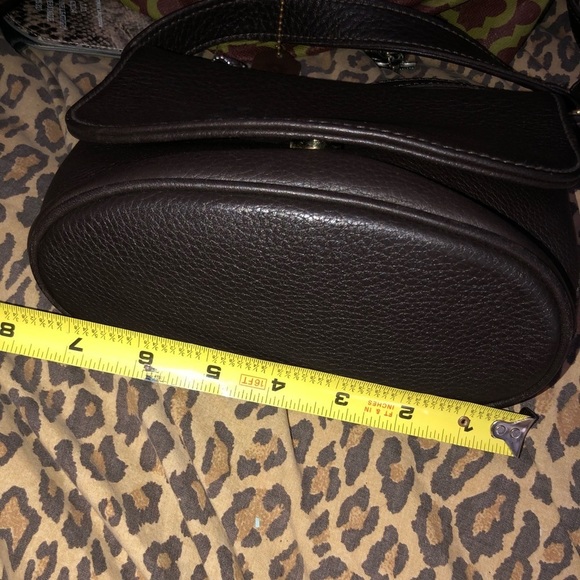 Coach brown leather crossbody authentic pebbled leather adjust cross body strap - Picture 10 of 13